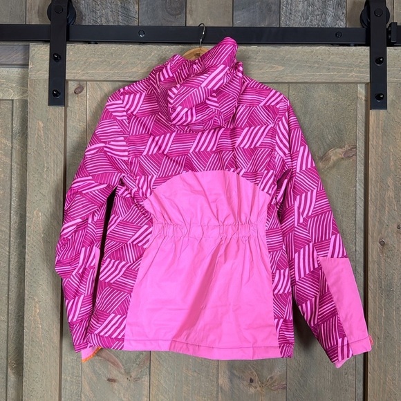 Lands’ End pink print winter parka / snowboard jacket Size XL / 16 - Picture 3 of 14